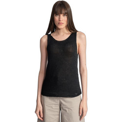 AGGEL Γυναικείο Καλοκαιρινό Top Πλεκτό Μαύρο SS21328K