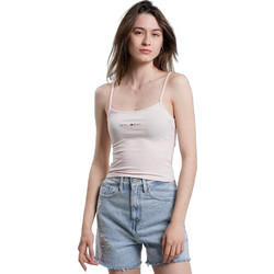Tommy Jeans Γυναικείο Καλοκαιρινό Crop Top Βαμβακερό Ροζ DW0DW15442-TJ9