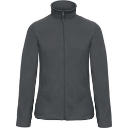 B & C Γυναικεία Ζακέτα Fleece Μακριά με Φερμουάρ Ανθρακί FWI51-501