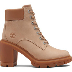 Timberland Γυναικεία Αρβυλάκια Δερμάτινα Μπεζ με Χοντρό Ψηλό Τακούνι TB0A2CKCEN71