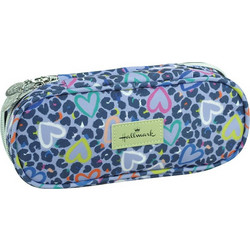 Back Me UP Hallmark Zoo Print Κασετίνα με 2 Θήκες Μπλε 333-39141