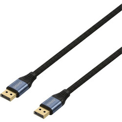 SAVIO Καλώδιο DisplayPort 2.1 to DisplayPort Male Braided 2m Black CL-210