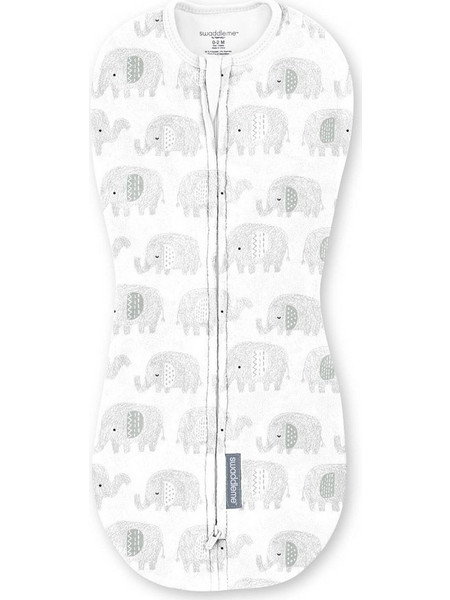 Ingenuity SwaddleMe Pod Scribble Elephant Πάνα Φασκιώματος Λευκή 17234