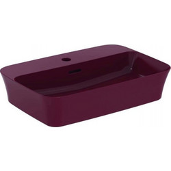 Ideal Standard Ipalyss Επικαθήμενος Νιπτήρας Μπάνιου Πορσελάνης 55x38x14.5cm Μπορντό E2077V6