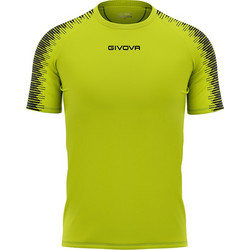 Givova Club Φανέλα Ποδοσφαίρου Lime Μαύρη MAC10