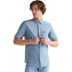 Wrangler Ανδρικό Πουκάμισο Βαμβακερό Κοντομάνικο Κανονική Γραμμή Γαλάζιο 112378075