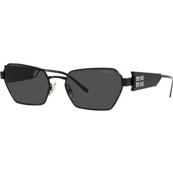 Miu Miu MU53WS-1AB5S0 Γυναικεία Γυαλιά Ηλίου Cat Eye Μεταλλικά Μαύρα με Μαύρο Φακό