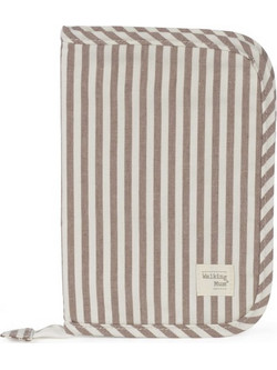 Walking Mum Praline Stripes Θήκη Βιβλιαρίου Υγείας Καφέ 25x17cm