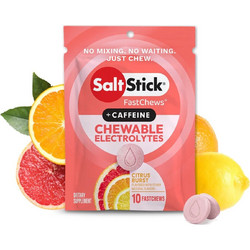 Saltstick Electrolyte FastChews with Caffeine Citrus Burst 10 Μασώμενα Δισκία