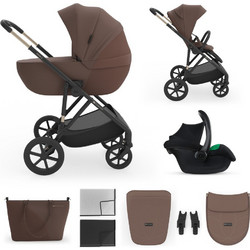 Kinderkraft Prime 3 Καρότσι Μωρού 3 σε 1 Brown