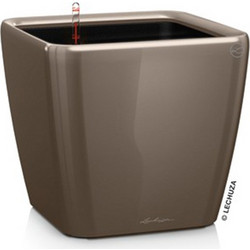 Lechuza Quadro 35 Ls Premium Αυτοποτιζόμενη Γλάστρα Εσωτερικού Χώρου Τετράγωνη Πλαστική Γκρι Καφέ 35.5x35.5x32.5cm QUADRO35