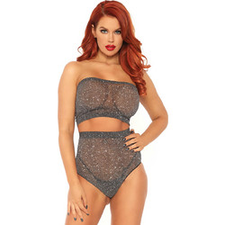 Leg Avenue Sexy Two Piece Set See Through Ανθρακί 714718540320