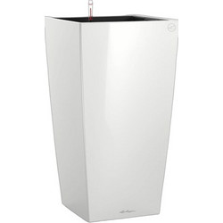 Lechuza Cubico Color 22 Αυτοποτιζόμενη Γλάστρα Εσωτερικού Χώρου Τετράγωνη Πλαστική Λευκή 22x22x41cm 18460