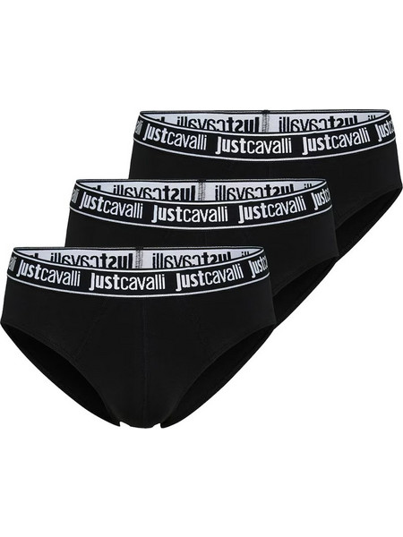 Just Cavalli Ανδρικά Σλιπ Βαμβακερά Μαύρα 3Pack OAJU01-PMU01-CJUT2-899