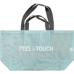 Feel & Touch SL Υφασμάτινη Τσάντα Θαλάσσης Ώμου Γαλάζια 32x51cm 5206480699115