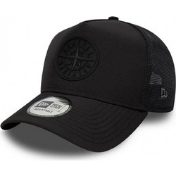 New Era Ανδρικό Καπέλο Jockey με Δίχτυ Snapback Υφασμάτινο Μαύρο SEAMARBLK