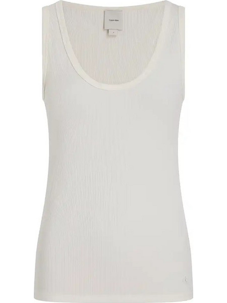 Calvin Klein Γυναικείο Καλοκαιρινό Top Ριπ Εκρού K20K208246-YAS