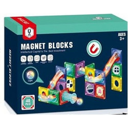 Blue Toys Magnet Blocks Track Rolling Ball με Φως