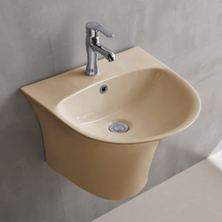 Inter Ceramic Κρεμαστός Νιπτήρας Μπάνιου Πορσελάνης 48x46x37cm Μπεζ ICC4746BEIGE