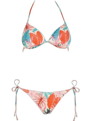Gsecret Bikini Set Τριγωνάκι με Ενίσχυση Κοραλί Μπλε 62342-37607