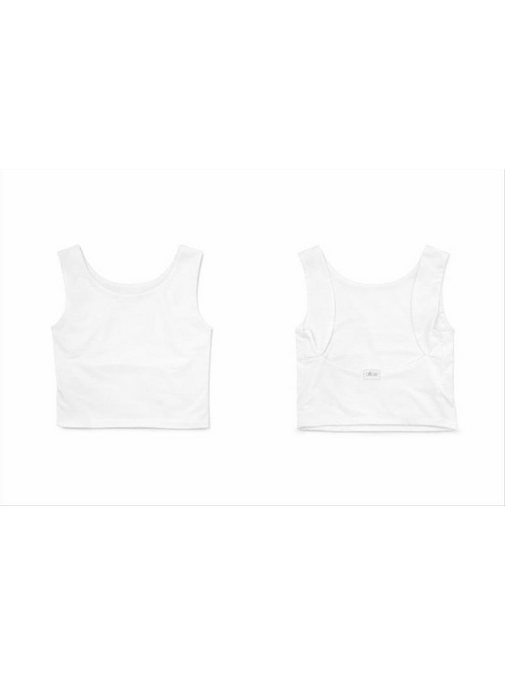 Alice Παιδικό Crop Top Αμάνικο Λευκό S26-A14032