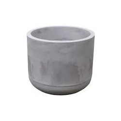 Japi Match Γλάστρα Στρογγυλή Πλαστική Γκρι 56x42cm JCMC57BS