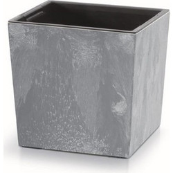 Next Urbi Beton Effect Γλάστρα Τετράγωνη Πλαστική Γκρι 23.5x24x24cm 33545-08
