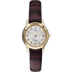 Timex Γυναικείο Ρολόι με Καφέ Δερμάτινο Λουράκι T21693