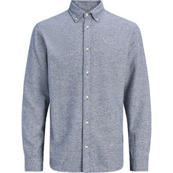 Jack & Jones Ανδρικό Πουκάμισο Βαμβακερό Μακρυμάνικο Κανονική Γραμμή Overshirt Μπλε 12302264