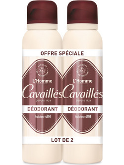 Cavailles L'Homme Ανδρικό Αποσμητικό Spray 48h 2x150ml