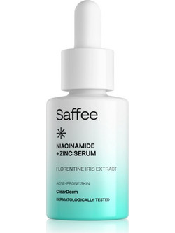 Saffee ClearDerm Niacinamide & Zinc Ενυδατικό Serum Προσώπου για Σύσφιξη με Νιασιναμίδη 30ml