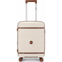 Benzi BZ5900 Βαλίτσα Καμπίνας 55x27x20cm με 4 Ρόδες Μπεζ