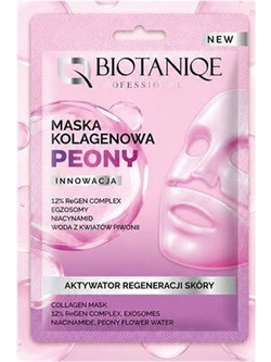 Biotaniqe Professional Collagen Peony Sheet Μάσκα Προσώπου για Αντιγήρανση & Ενυδάτωση με Κολλαγόνο 1τμχ