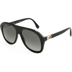 Fendi 40223I 01B Γυναικεία Γυαλιά Ηλίου Μάσκα Κοκάλινα Μαύρα με Μαύρο Φακό
