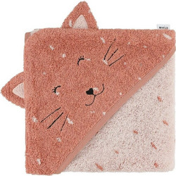 Trixie Mrs.Cat Βρεφικό Μπουρνούζι Κάπα Κοραλί 75x75cm