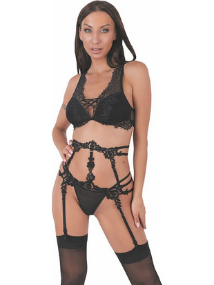 Livco Corsetti Ζαρτιέρες με Δαντέλα Μαύρες LC90725
