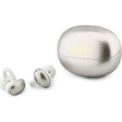 Guess Metallic Finish Classic Logo Ακουστικά Bluetooth Earbud Gold