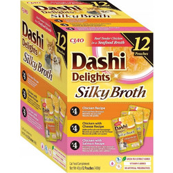 Inaba Dashi Delights Silky Broth with Chicken & Salmon 12x40gr