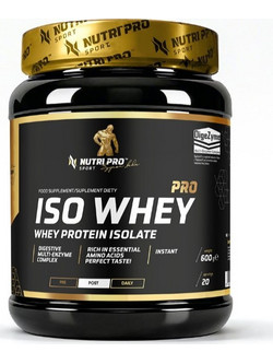 Nutri Pro Sport ISO Whey Vanilla Πρωτεΐνη Ορού Γάλακτος Γράμμωσης Χωρίς Γλουτένη 600gr