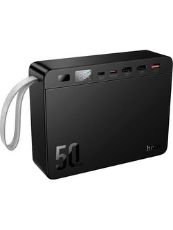 Hoco J166 Carretera Power Bank 50000mAh 22.5W με 3 Θύρες USB-A & 2 Θύρες USB-C Quick Charge 3.0 & Power Delivery Black