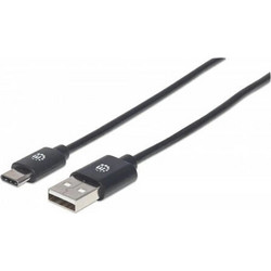 Manhattan 354929 USB-A to USB-C 2m Black