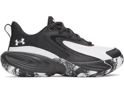 Under Armour Lockdown 8 Παιδικά Αθλητικά Παπούτσια για Μπάσκετ Μαύρα Λευκά 6009404-001
