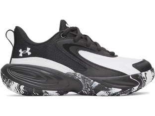 Under Armour Lockdown 8 Παιδικά Αθλητικά Παπούτσια για Μπάσκετ Μαύρα Λευκά 6009404-001