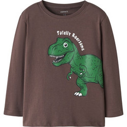 Name It Παιδικό T-Shirt Μακρυμάνικο Καφέ 13256878