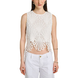 Staff Wella Γυναικείο Καλοκαιρινό Crop Top Λευκό 63-408.055.Ν0010