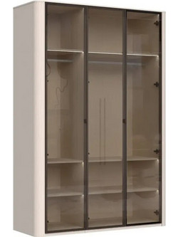 Posset Τρίφυλλη Ντουλάπα Ρούχων Dutchess Μπεζ 153x56x225cm 162905219