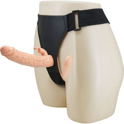 Baile Charlotte Hollow Harness Strap On με Διπλό Dildo 24.5cm Flesh