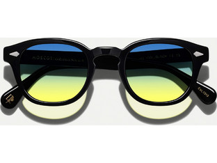 Moscot Lemtosh Ανδρικά Γυαλιά Ηλίου Τετράγωνα Κοκάλινα Μαύρα με Κίτρινο Φακό