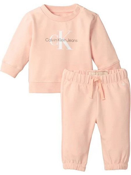 Calvin Klein Βρεφικό Σετ Φόρμας για Κορίτσι Χειμωνιάτικο Nude IN0IN00017-TGI