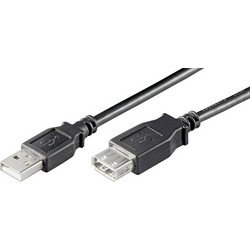 Καλώδιο USB-A Male 2.0 to USB-A Female 1.7m Black 4017538771223/6981060050032